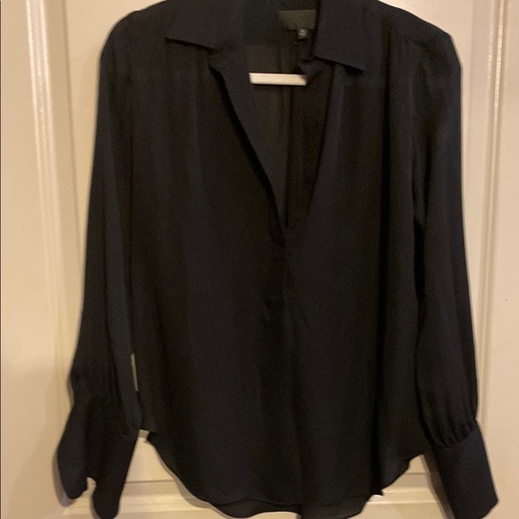 Nils Lotan navy silk Women's Top